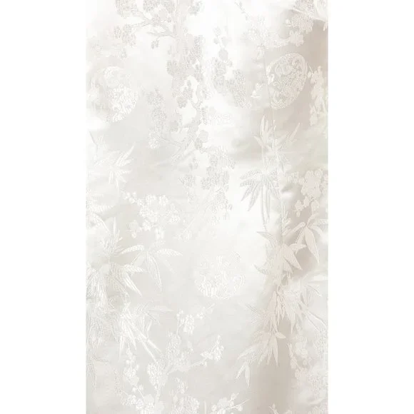 SAU LEE Joyce Dress Champagne Floral Mandarin Asian Qipao Chinese Cheongsam US 4 - Picture 9 of 13